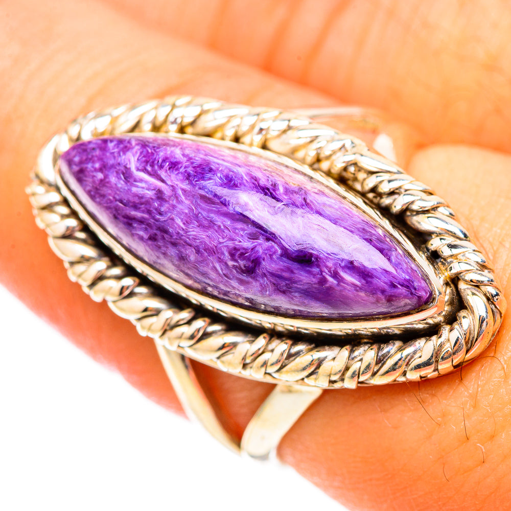 Charoite Rings handcrafted by Anasilvercos - RING117215