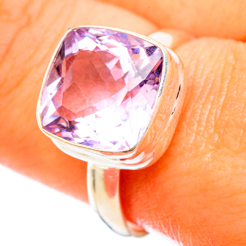 Pink Amethyst Rings handcrafted by Anasilvercos - RING117217