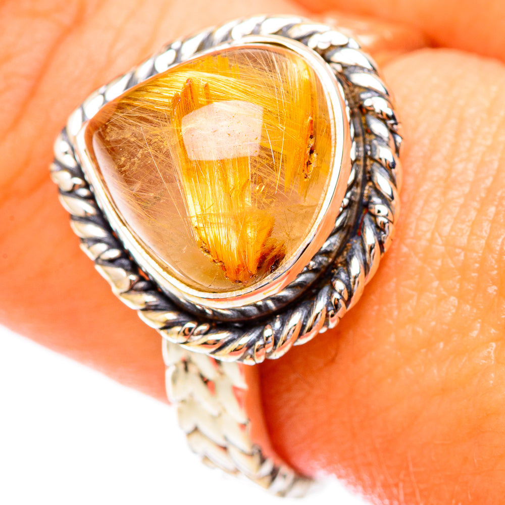 Rutilated Quartz Rings handcrafted by Anasilvercos - RING117218