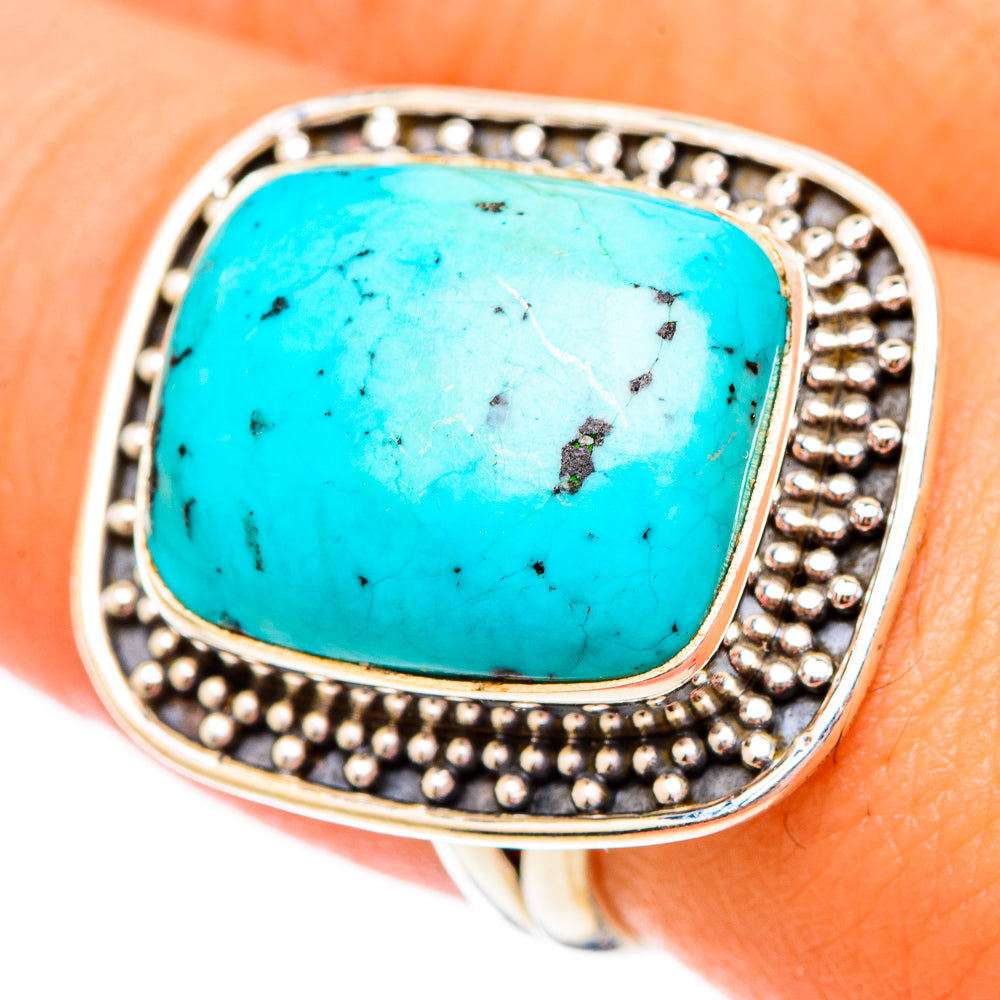 Tibetan Turquoise Rings handcrafted by Anasilvercos - RING117229