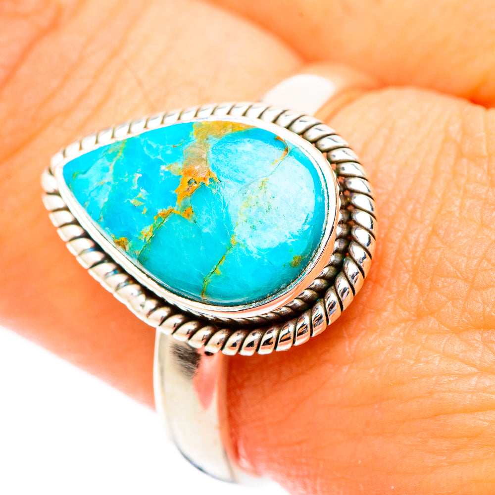 Chrysocolla Rings handcrafted by Anasilvercos - RING117231