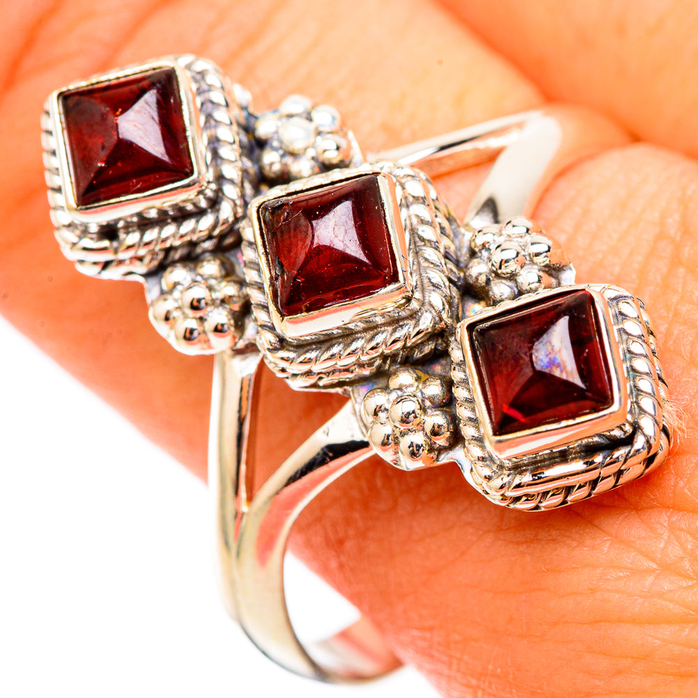 Garnet Rings handcrafted by Anasilvercos - RING117241