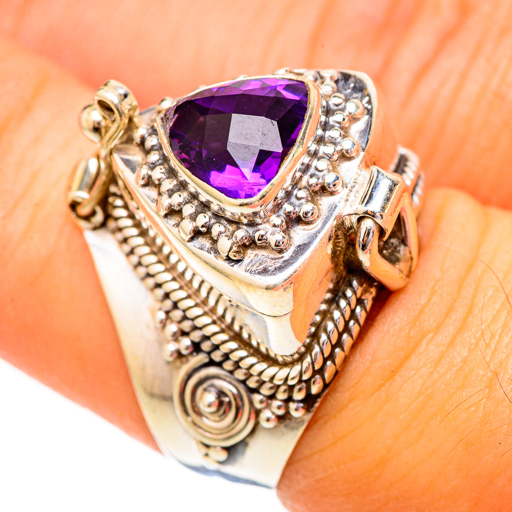 Brazilian Amethyst Rings handcrafted by Anasilvercos - RING117246