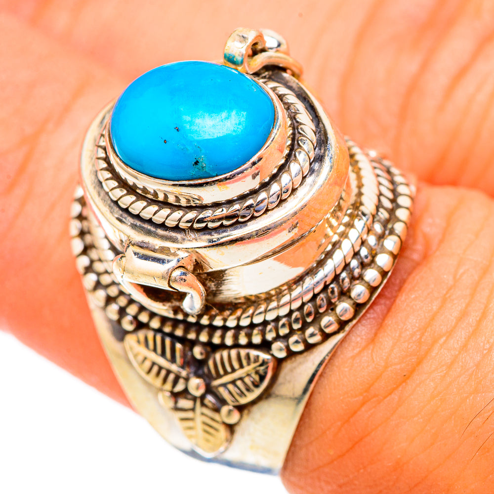 Sleeping Beauty Turquoise Rings handcrafted by Anasilvercos - RING117262