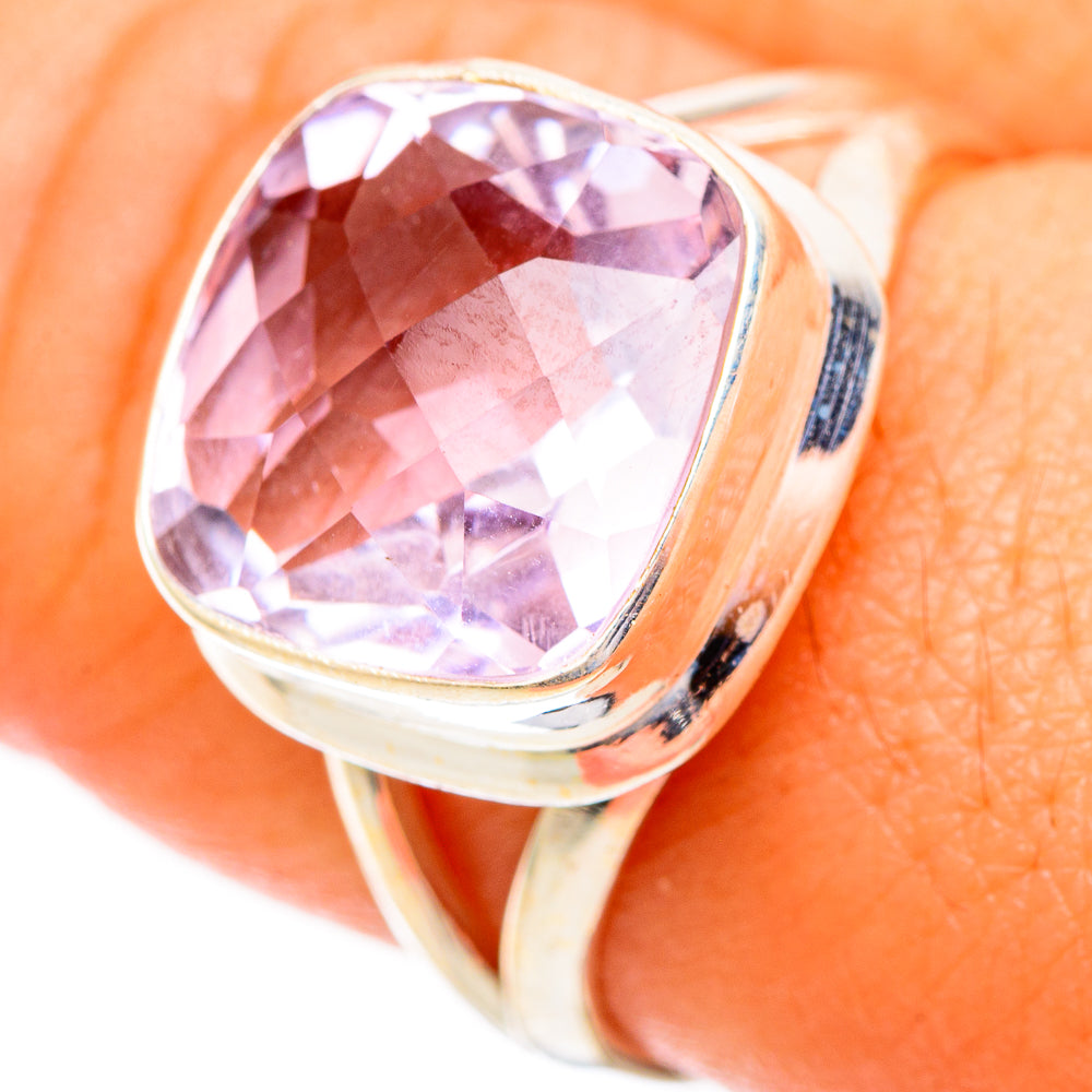 Pink Amethyst Rings handcrafted by Anasilvercos - RING117269