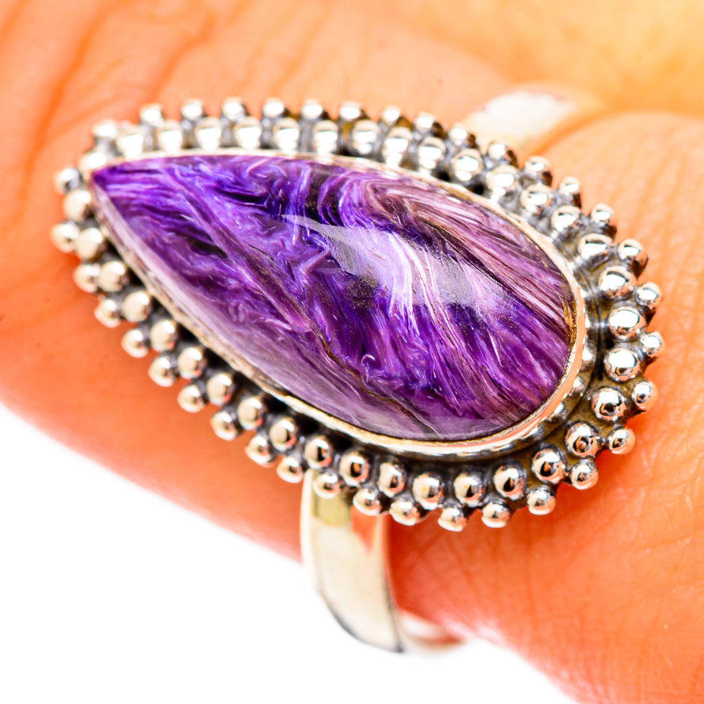 Charoite Rings handcrafted by Anasilvercos - RING117271
