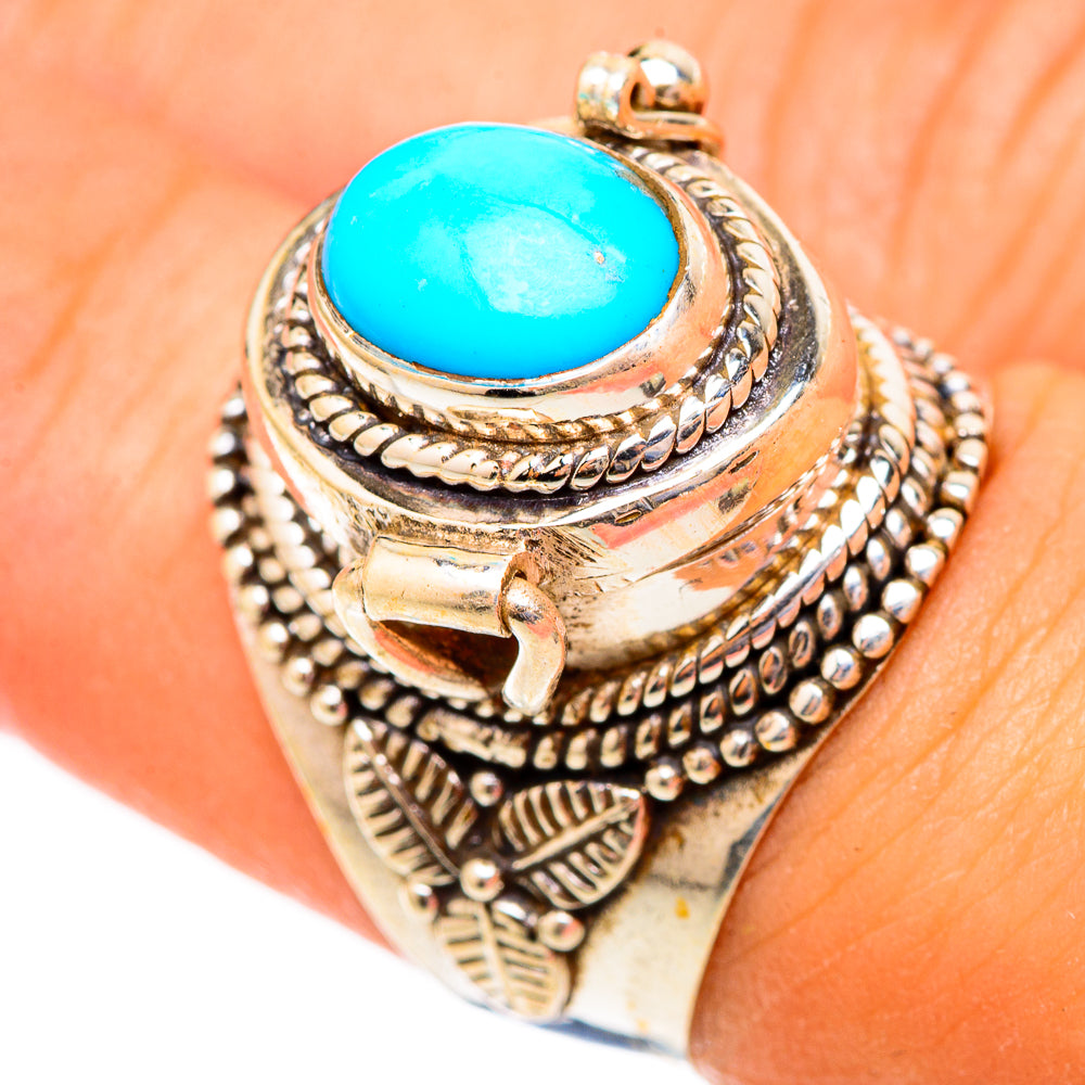 Sleeping Beauty Turquoise Rings handcrafted by Anasilvercos - RING117282