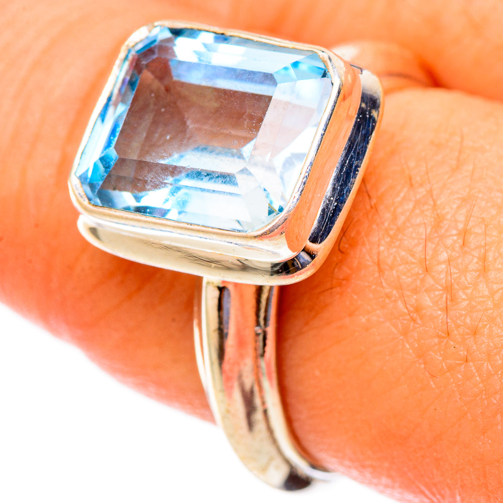 Blue Topaz Rings handcrafted by Anasilvercos - RING117284