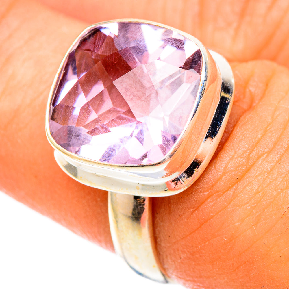 Pink Amethyst Rings handcrafted by Anasilvercos - RING117299
