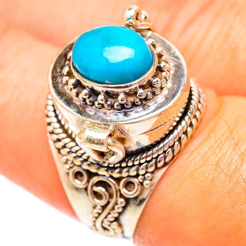 Sleeping Beauty Turquoise Rings handcrafted by Anasilvercos - RING117311
