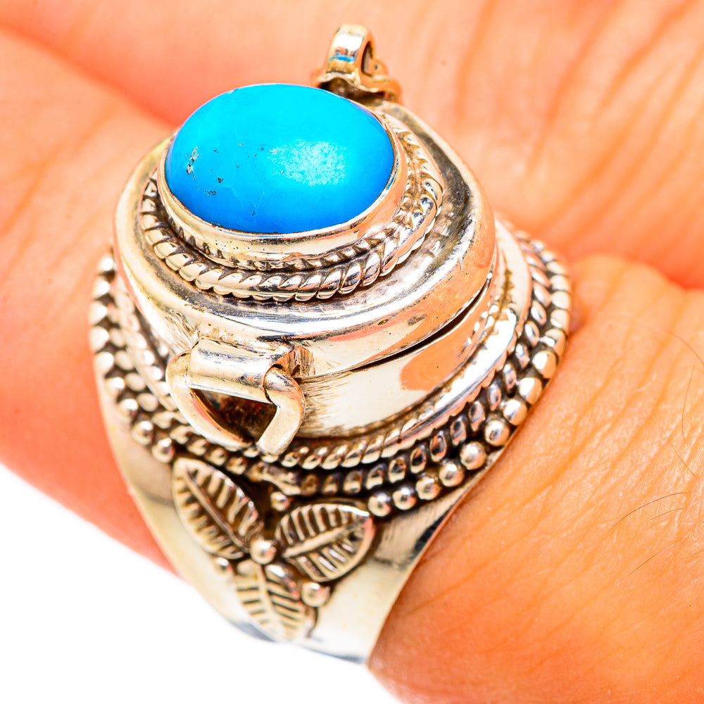 Sleeping Beauty Turquoise Rings handcrafted by Anasilvercos - RING117313