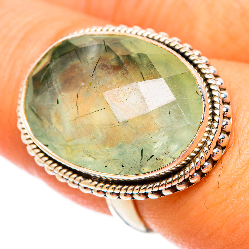 Prehnite Rings handcrafted by Anasilvercos - RING117317