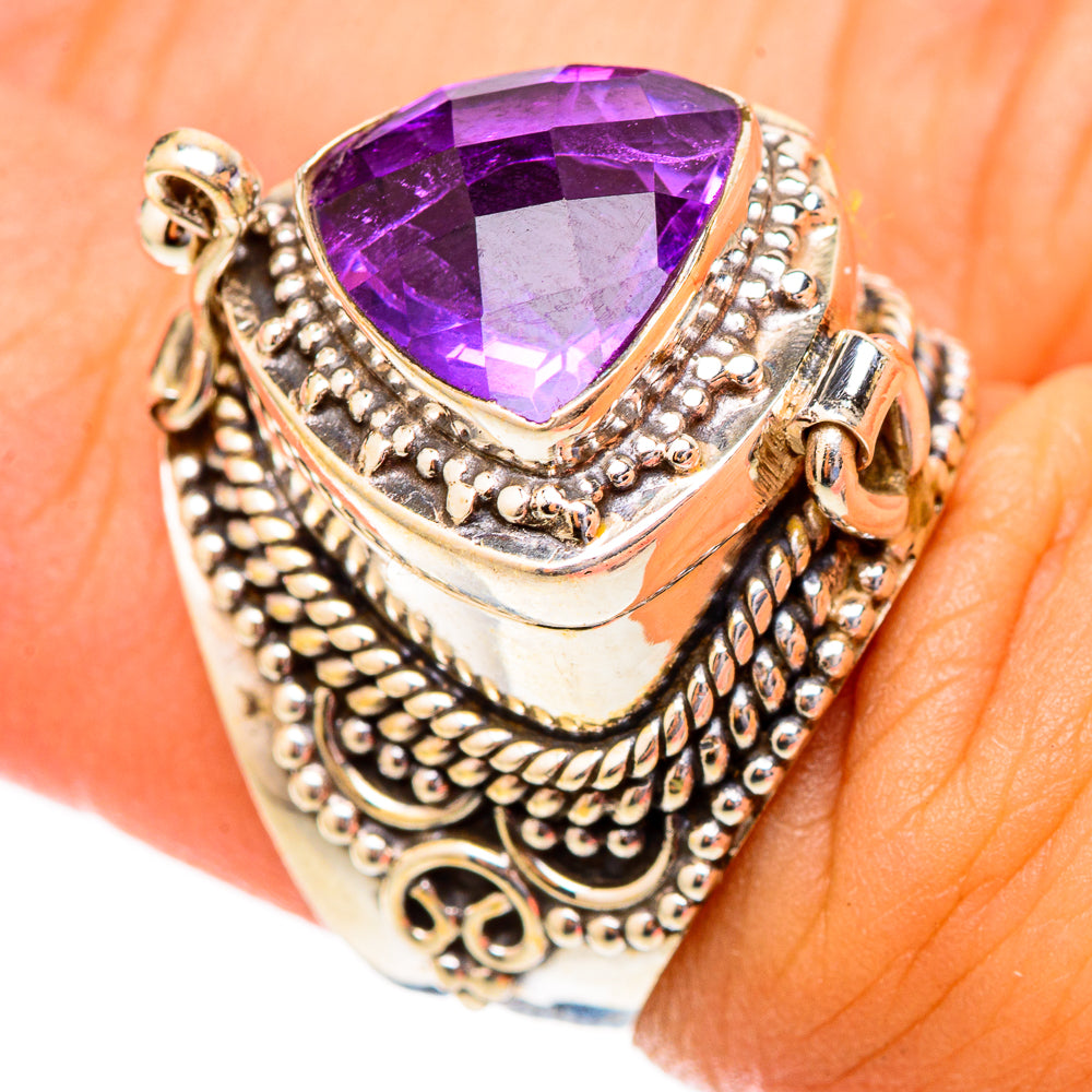 Brazilian Amethyst Rings handcrafted by Anasilvercos - RING117323