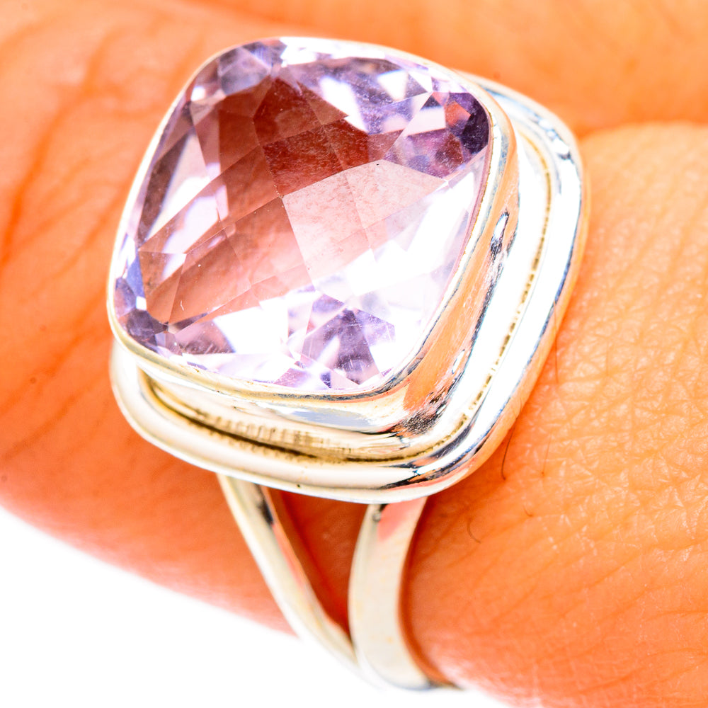 Pink Amethyst Rings handcrafted by Anasilvercos - RING117325