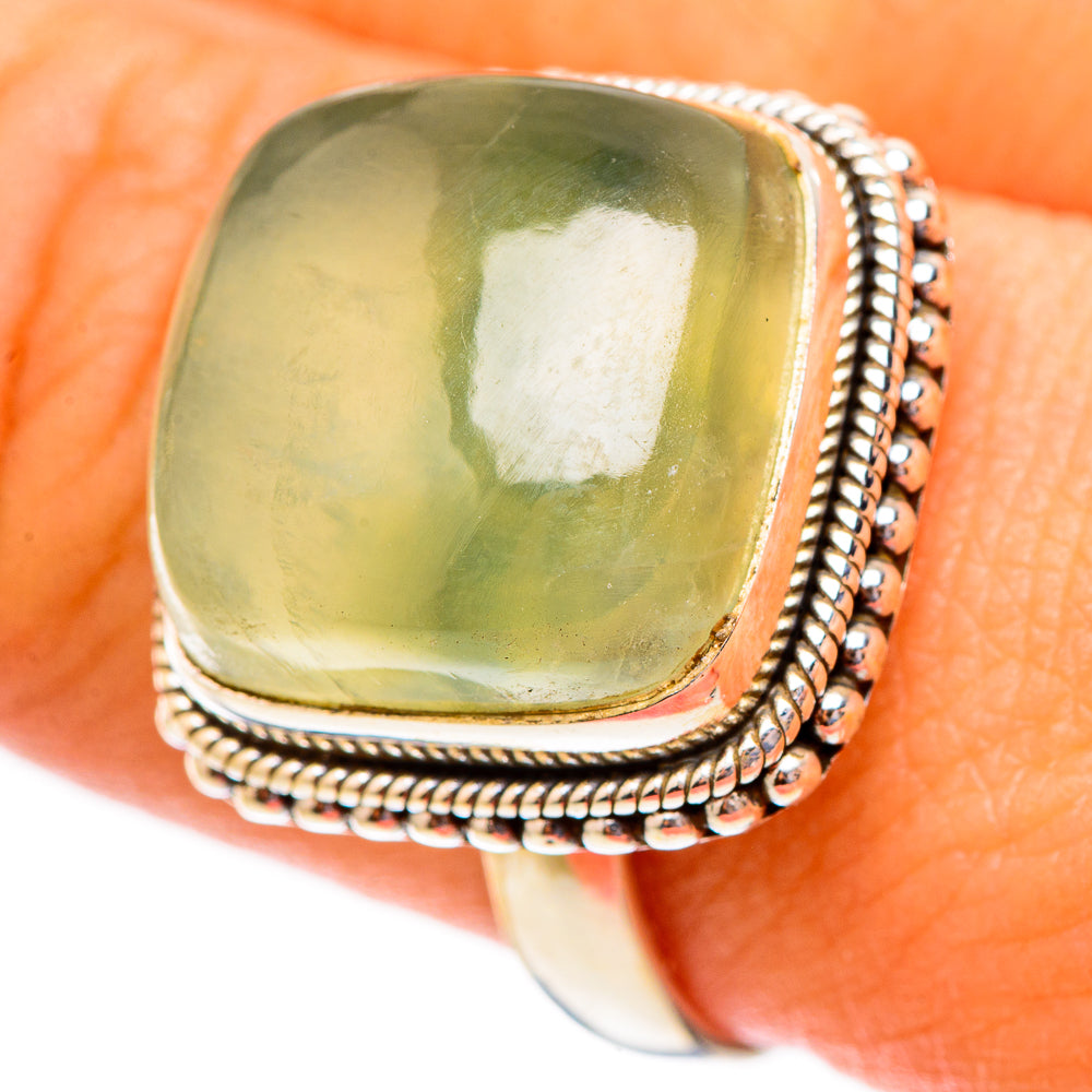 Prehnite Rings handcrafted by Anasilvercos - RING117339