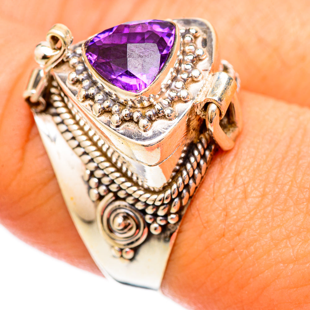 Brazilian Amethyst Rings handcrafted by Anasilvercos - RING117347