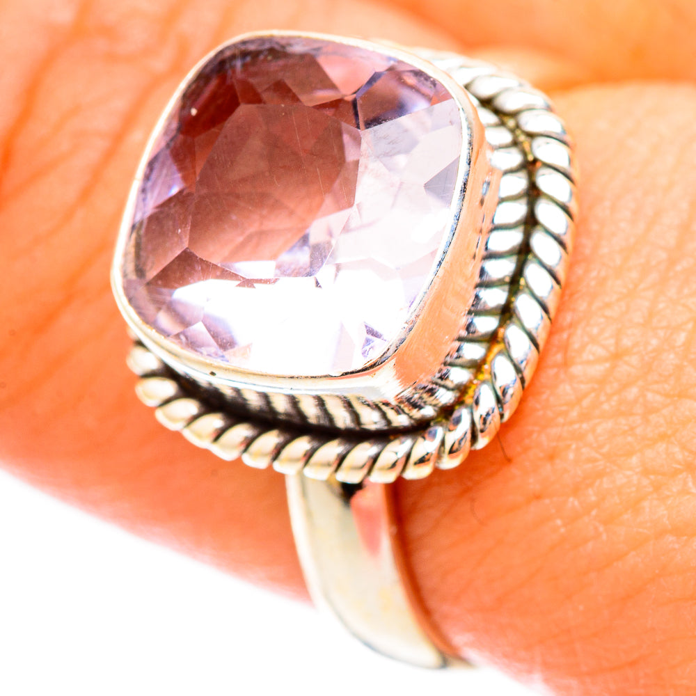 Pink Amethyst Rings handcrafted by Anasilvercos - RING117350