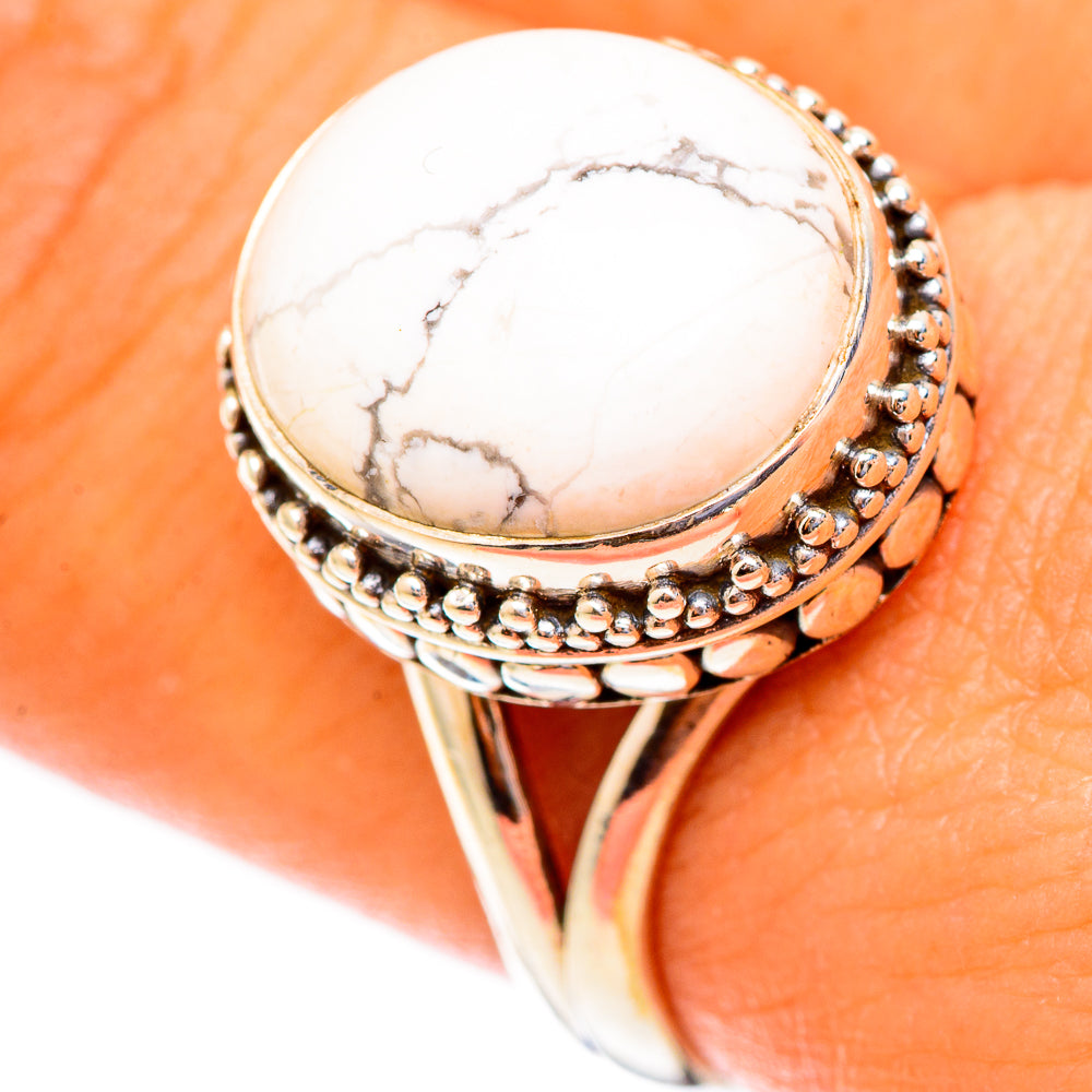 Howlite Rings handcrafted by Anasilvercos - RING117355