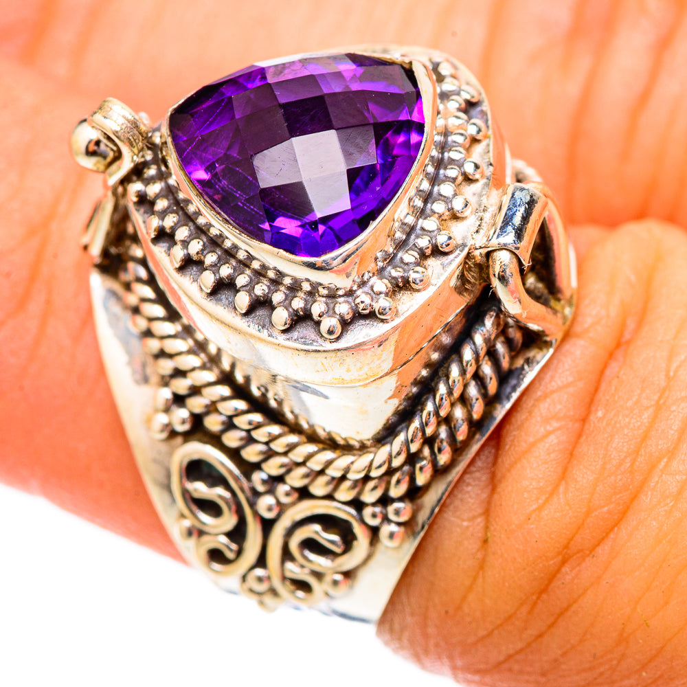 Brazilian Amethyst Rings handcrafted by Anasilvercos - RING117367