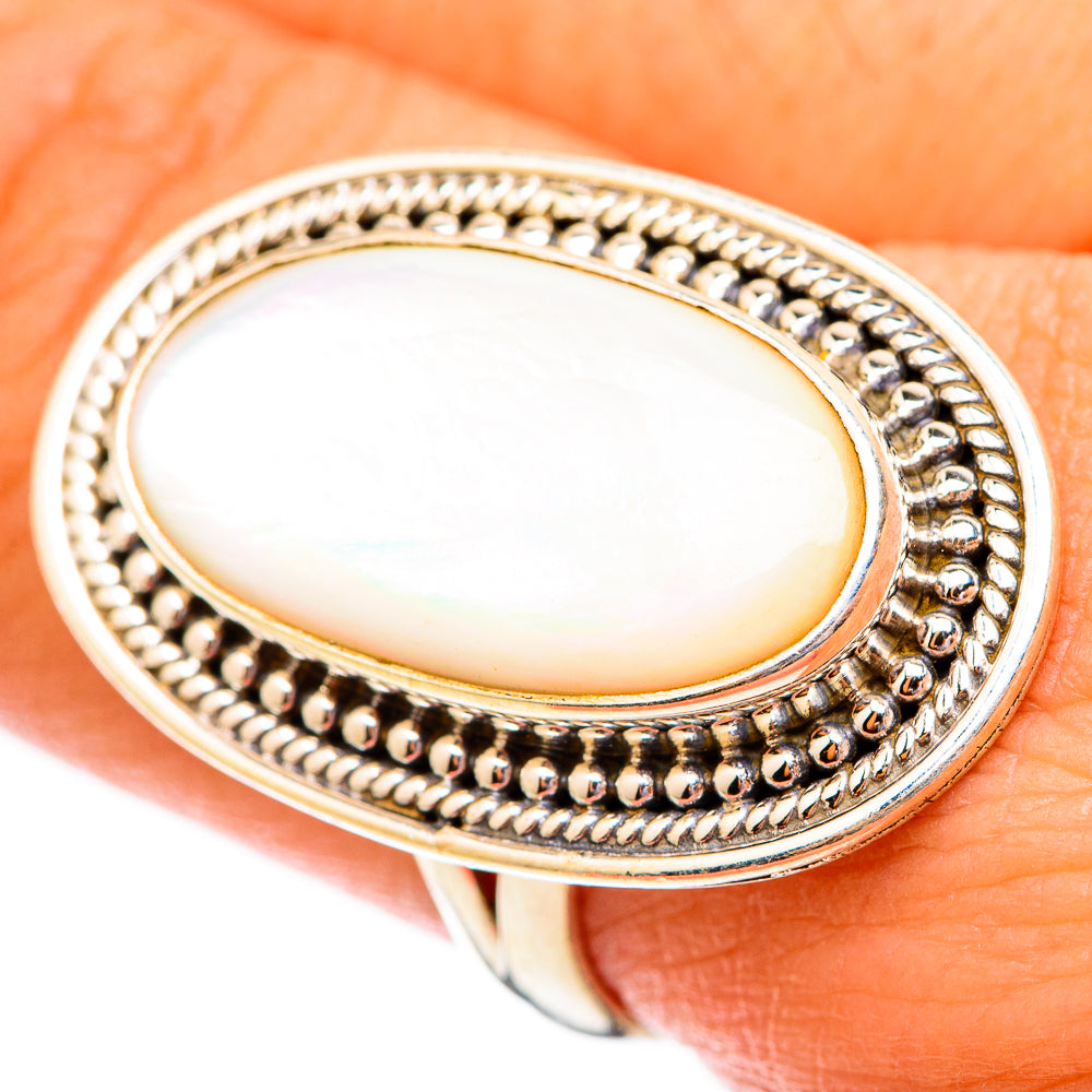 Mother Of Pearl Rings handcrafted by Anasilvercos - RING117373