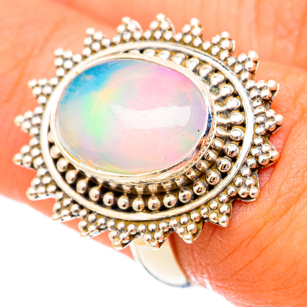 Ethiopian Opal Rings handcrafted by Anasilvercos - RING117377