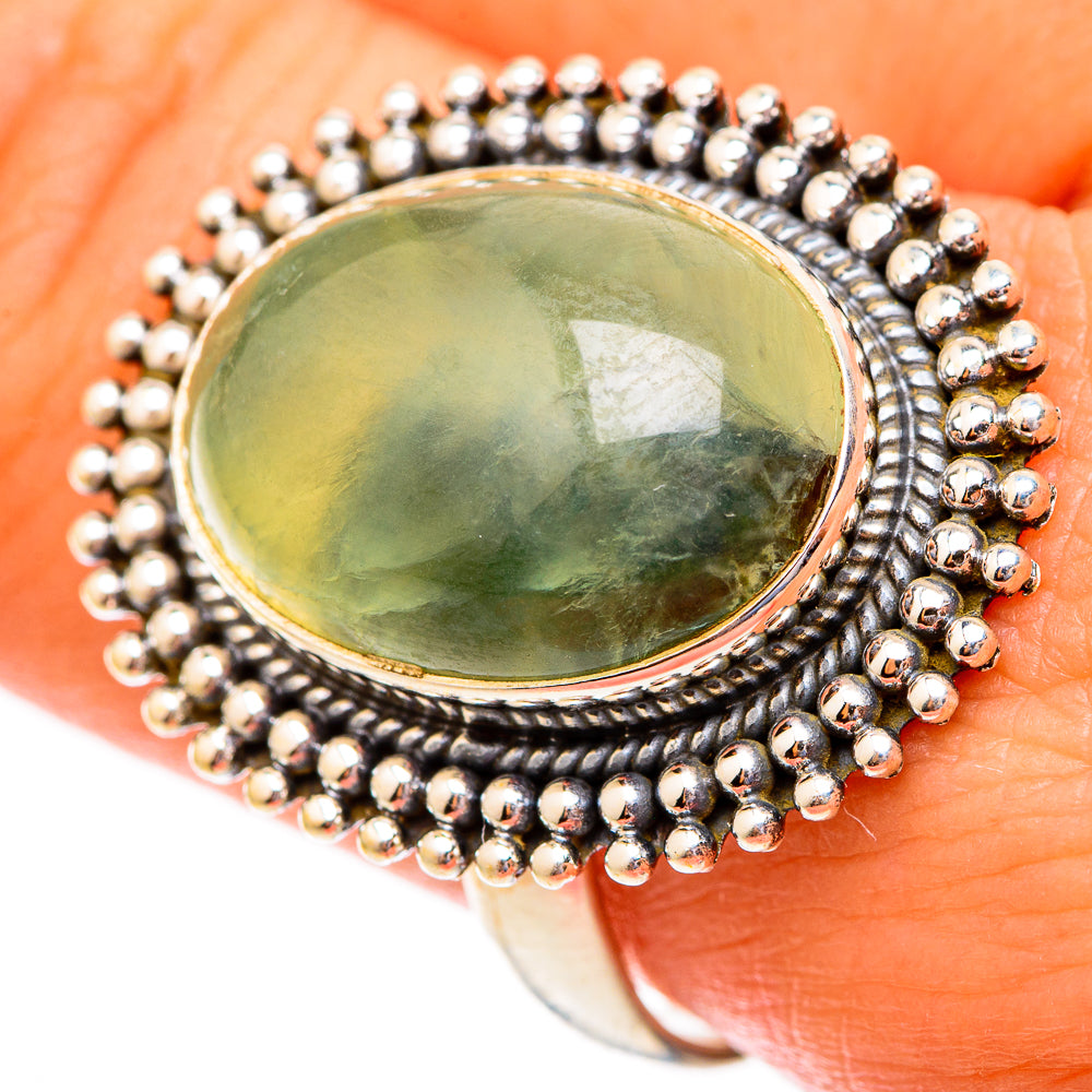 Prehnite Rings handcrafted by Anasilvercos - RING117381