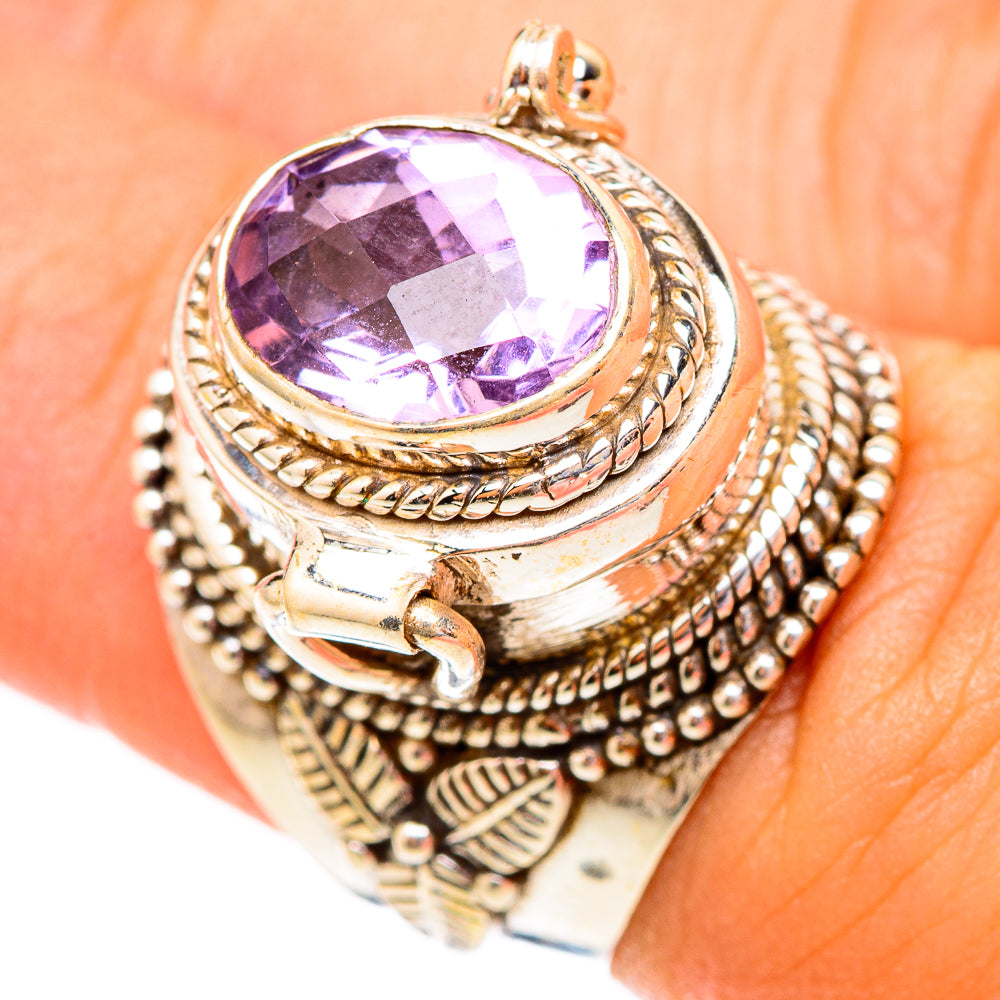 Pink Amethyst Rings handcrafted by Anasilvercos - RING117387