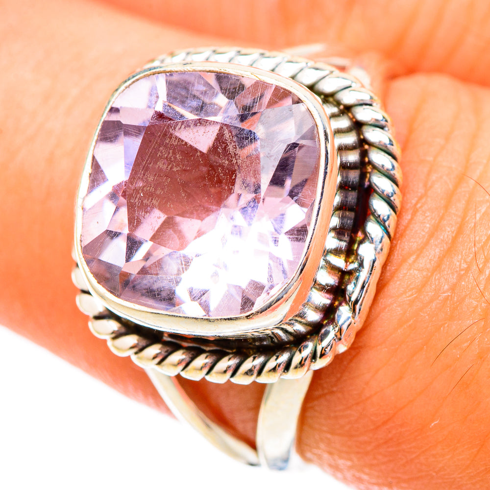 Pink Amethyst Rings handcrafted by Anasilvercos - RING117390