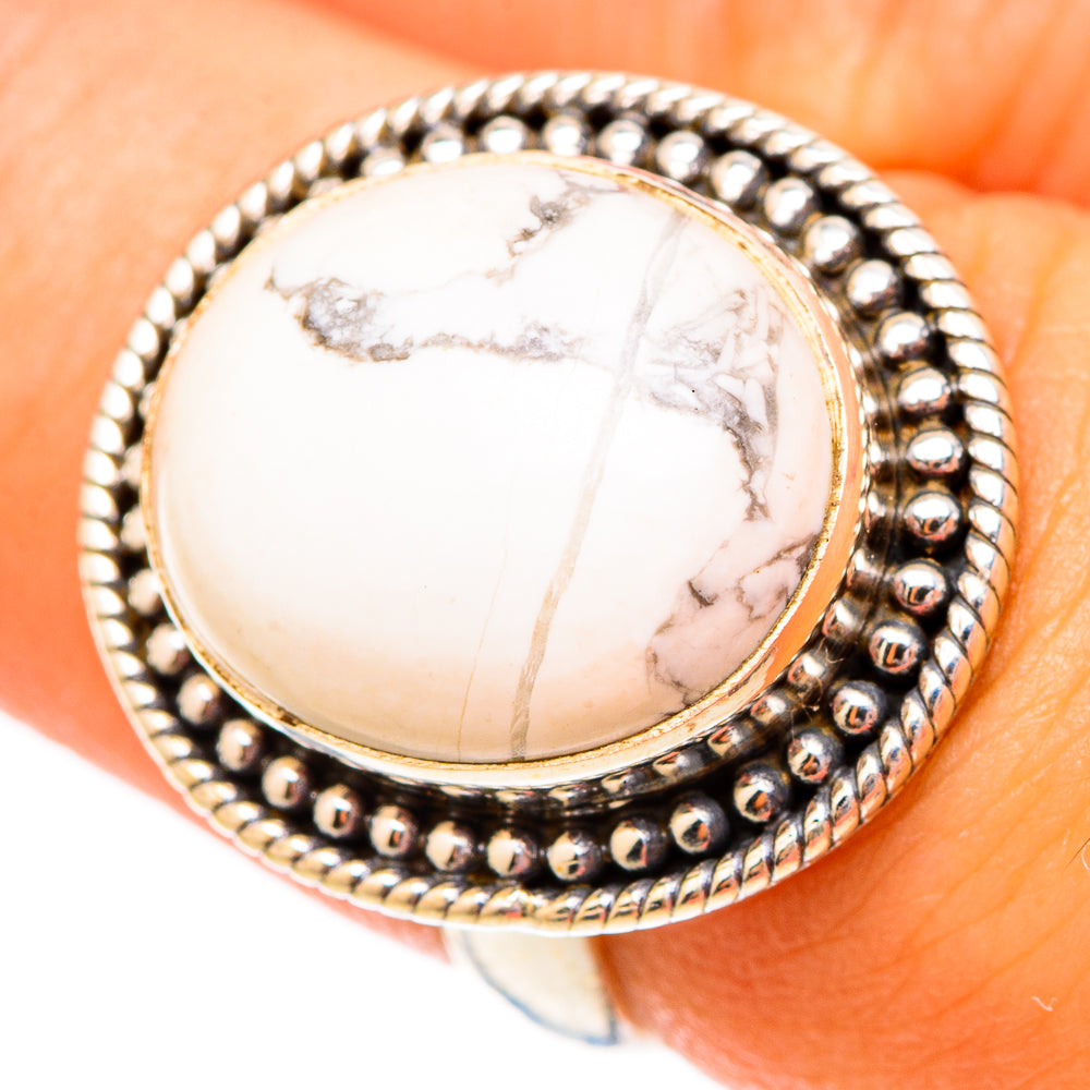 Howlite Rings handcrafted by Anasilvercos - RING117392