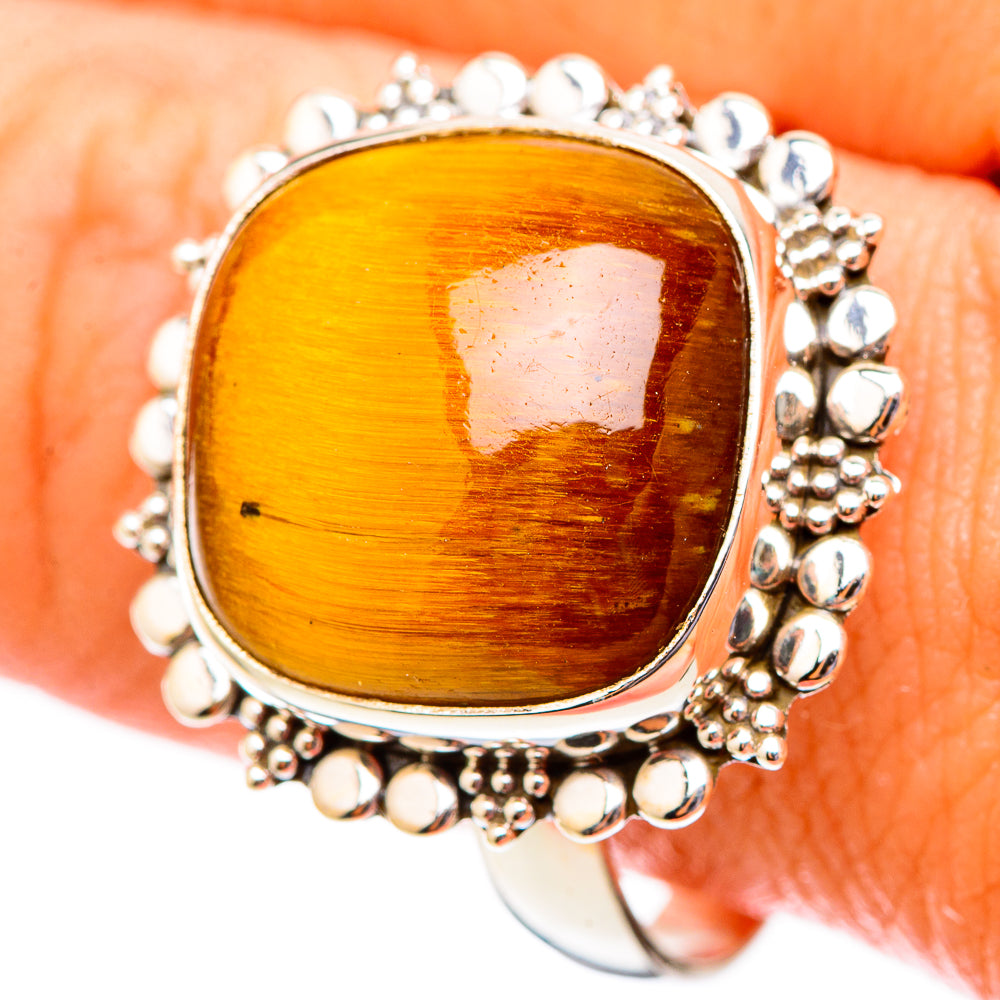 Tiger Eye Rings handcrafted by Anasilvercos - RING117410