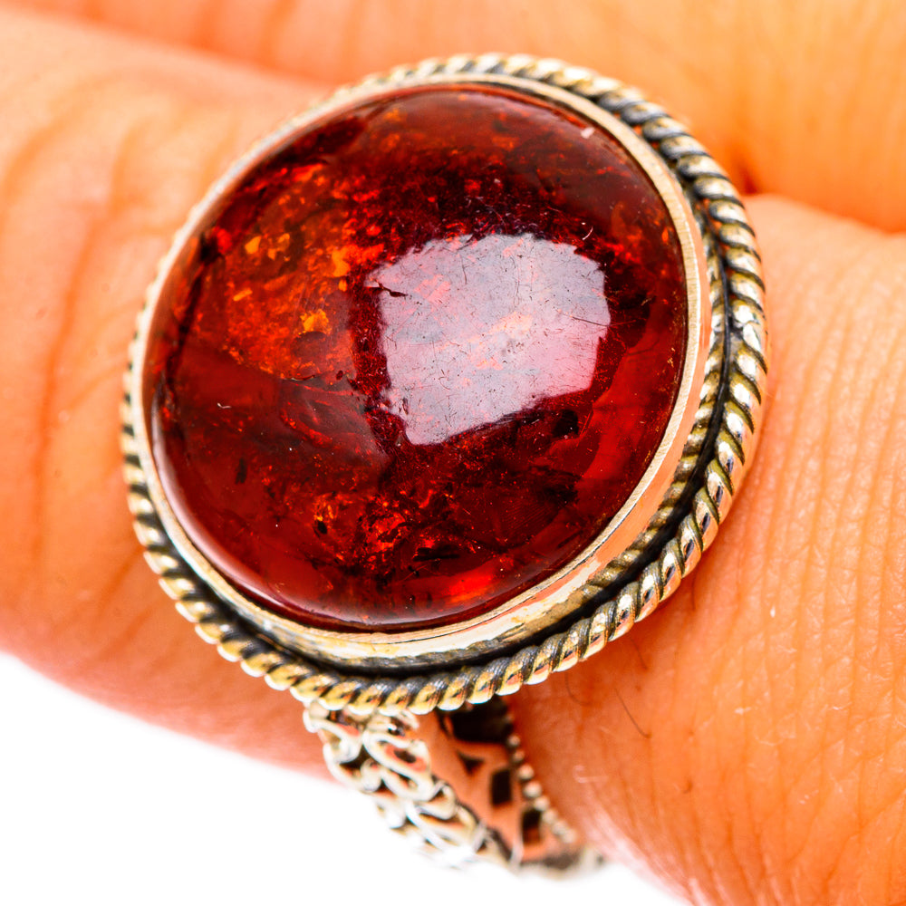 Baltic Amber Rings handcrafted by Anasilvercos - RING117412