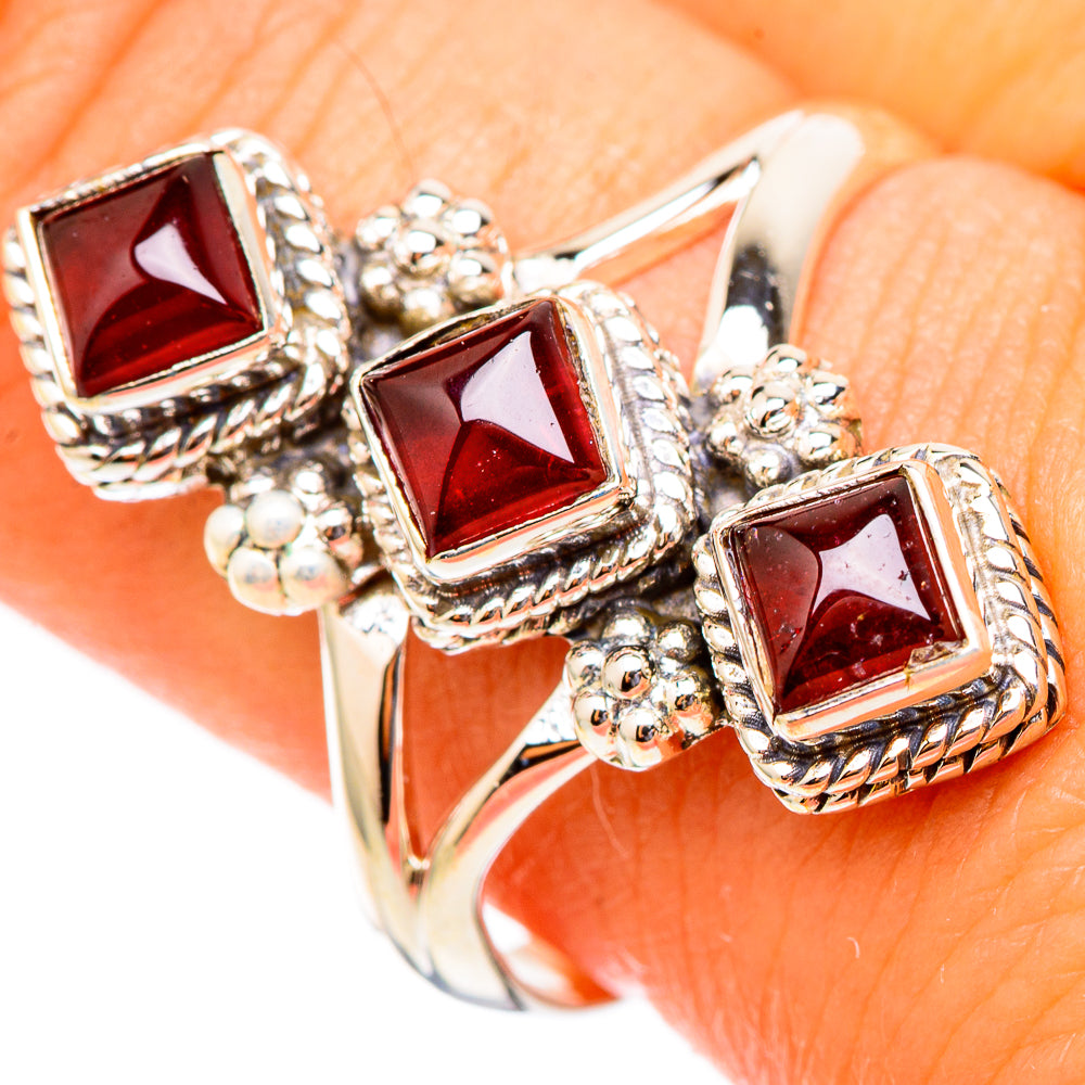 Garnet Rings handcrafted by Anasilvercos - RING117416
