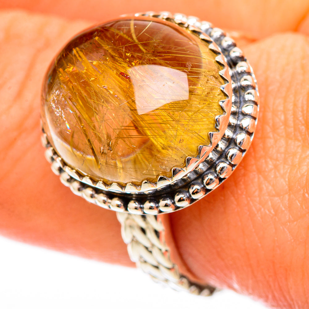 Rutilated Quartz Rings handcrafted by Anasilvercos - RING117420