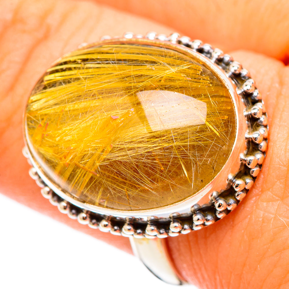 Rutilated Quartz Rings handcrafted by Anasilvercos - RING117421