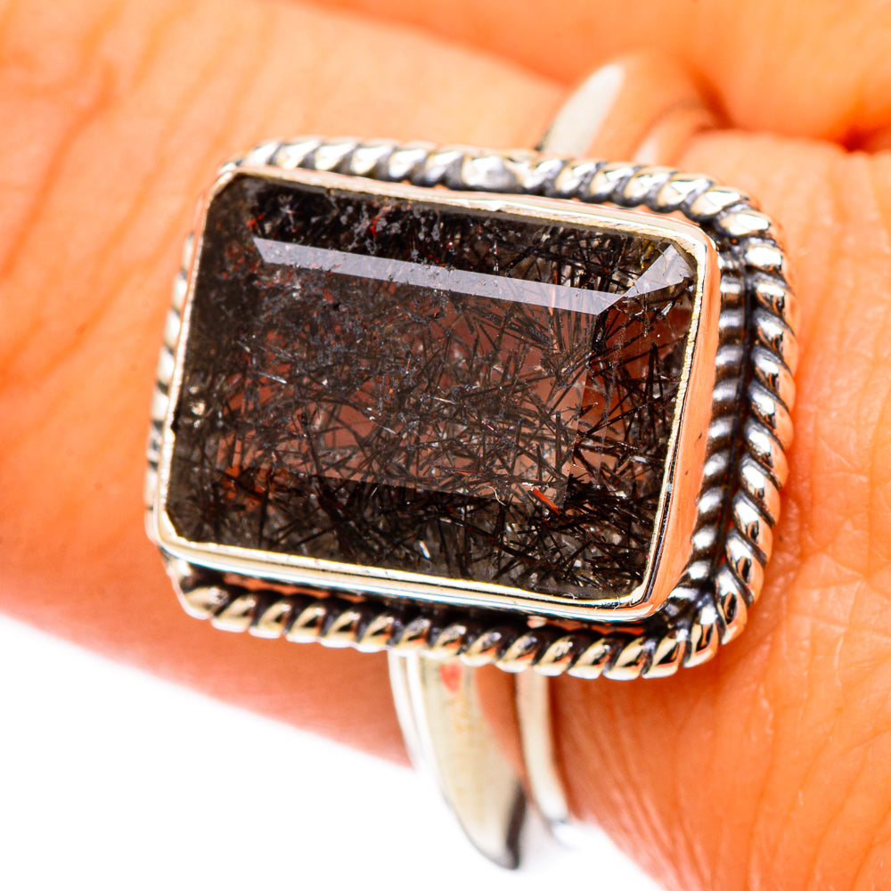 Tourmalinated Quartz Rings handcrafted by Anasilvercos - RING117422