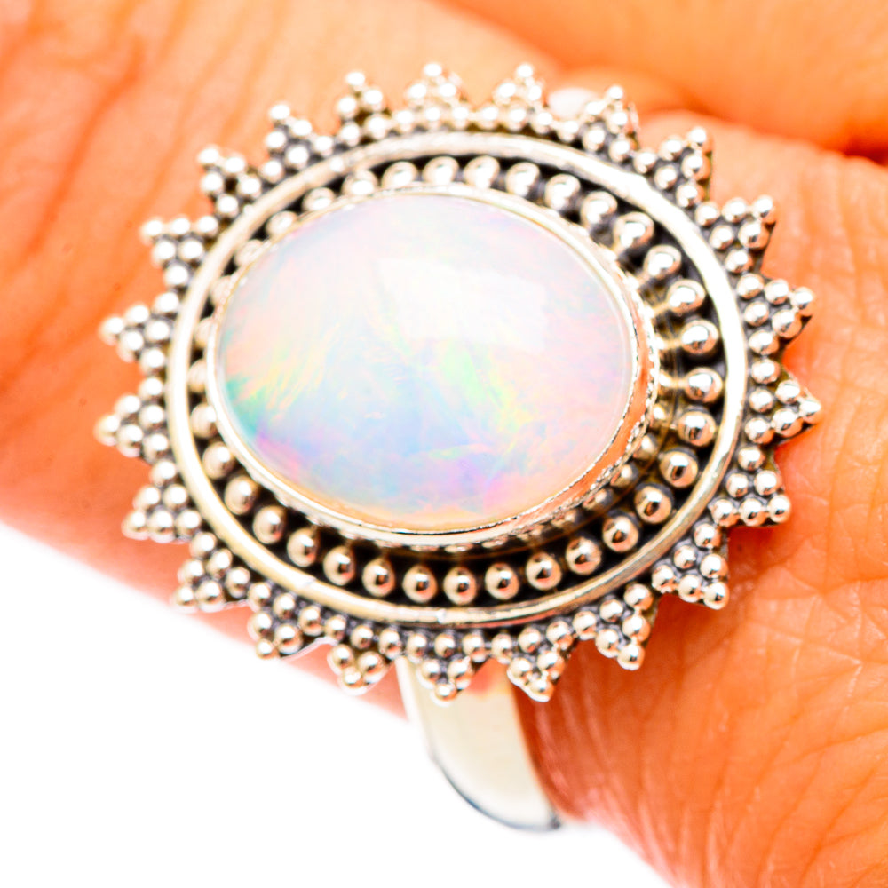 Ethiopian Opal Rings handcrafted by Anasilvercos - RING117428