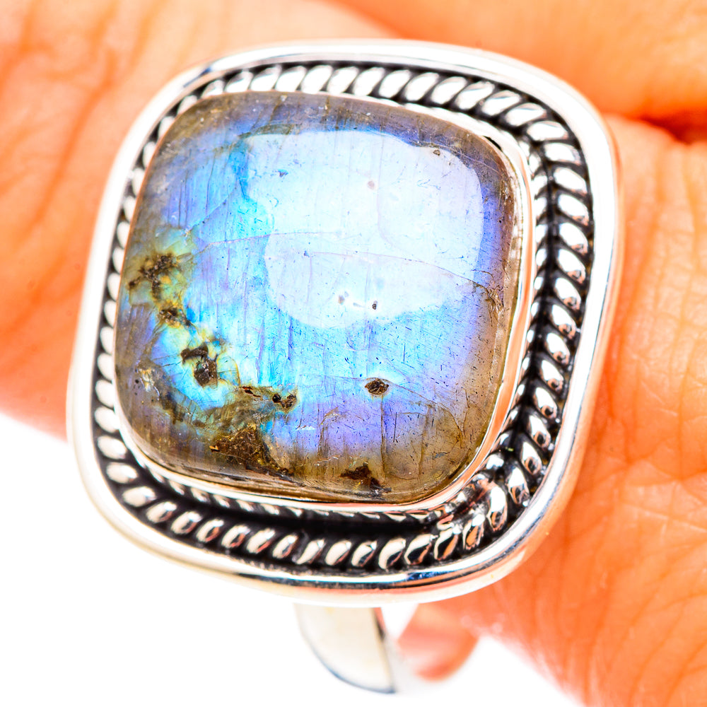 Labradorite Rings handcrafted by Anasilvercos - RING117431