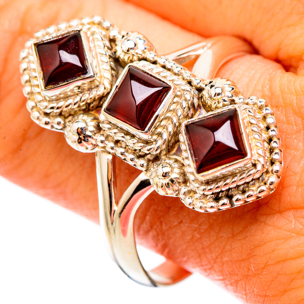 Garnet Rings handcrafted by Anasilvercos - RING117443