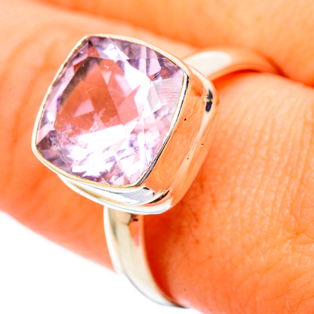 Pink Amethyst Rings handcrafted by Anasilvercos - RING117446