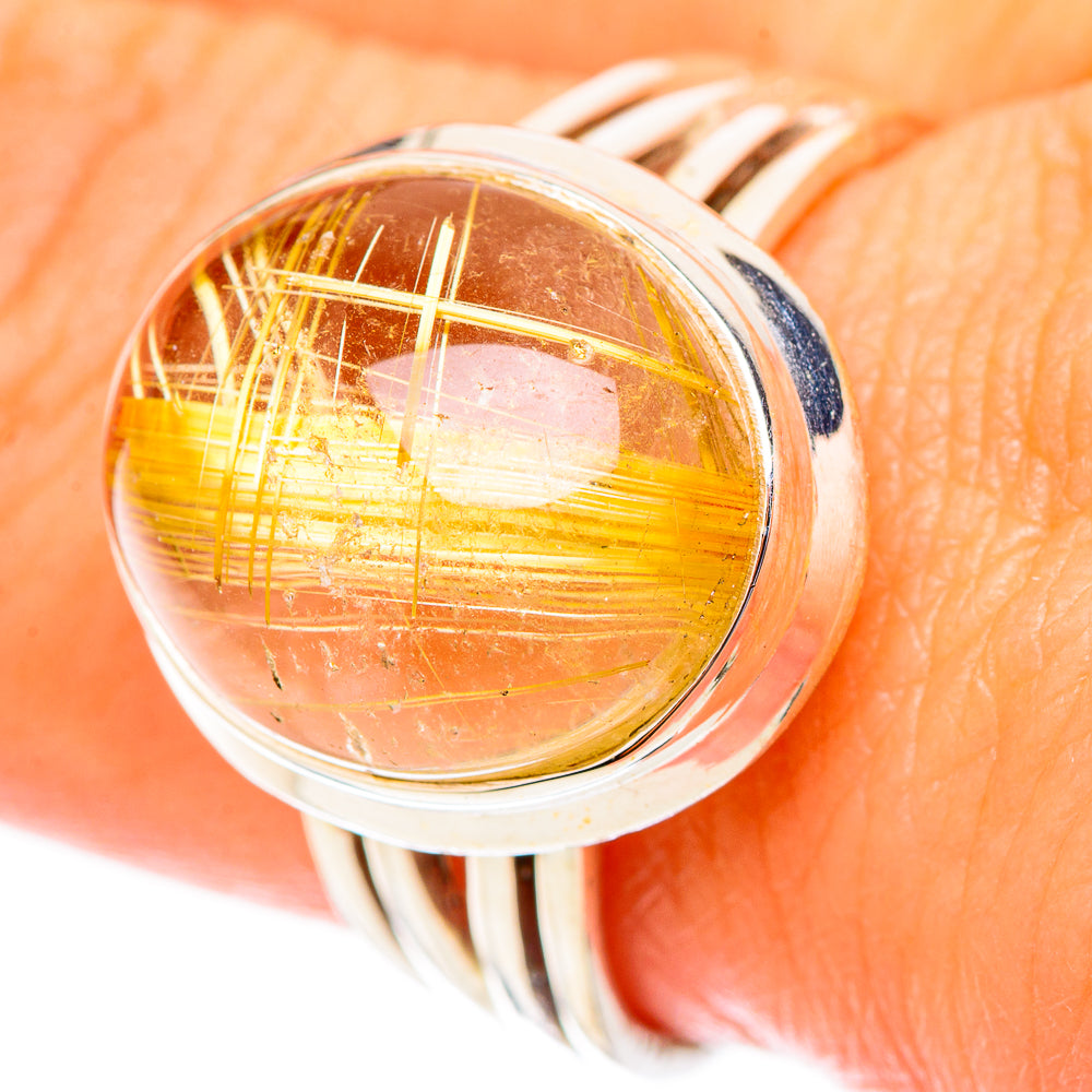 Rutilated Quartz Rings handcrafted by Anasilvercos - RING117448