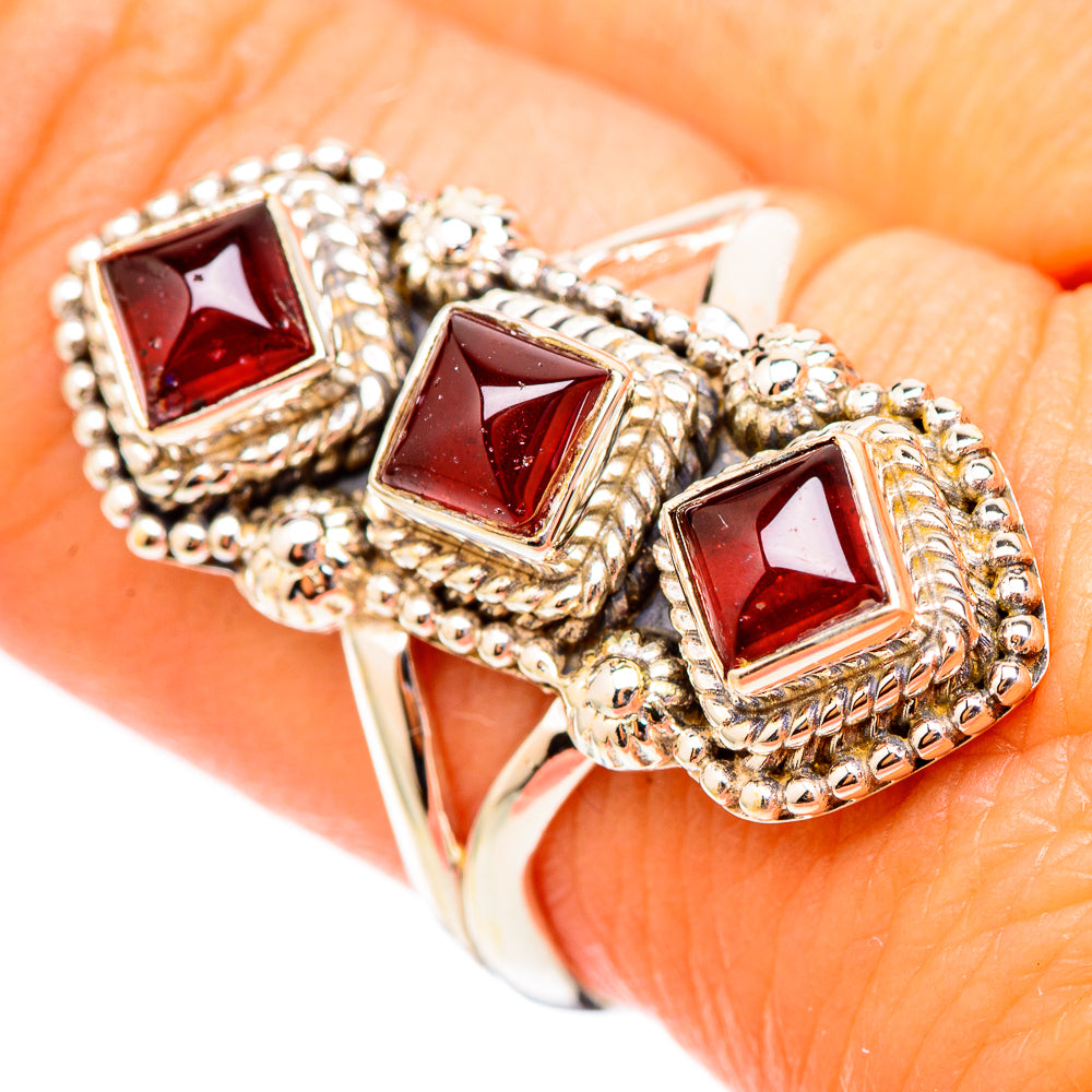 Garnet Rings handcrafted by Anasilvercos - RING117473
