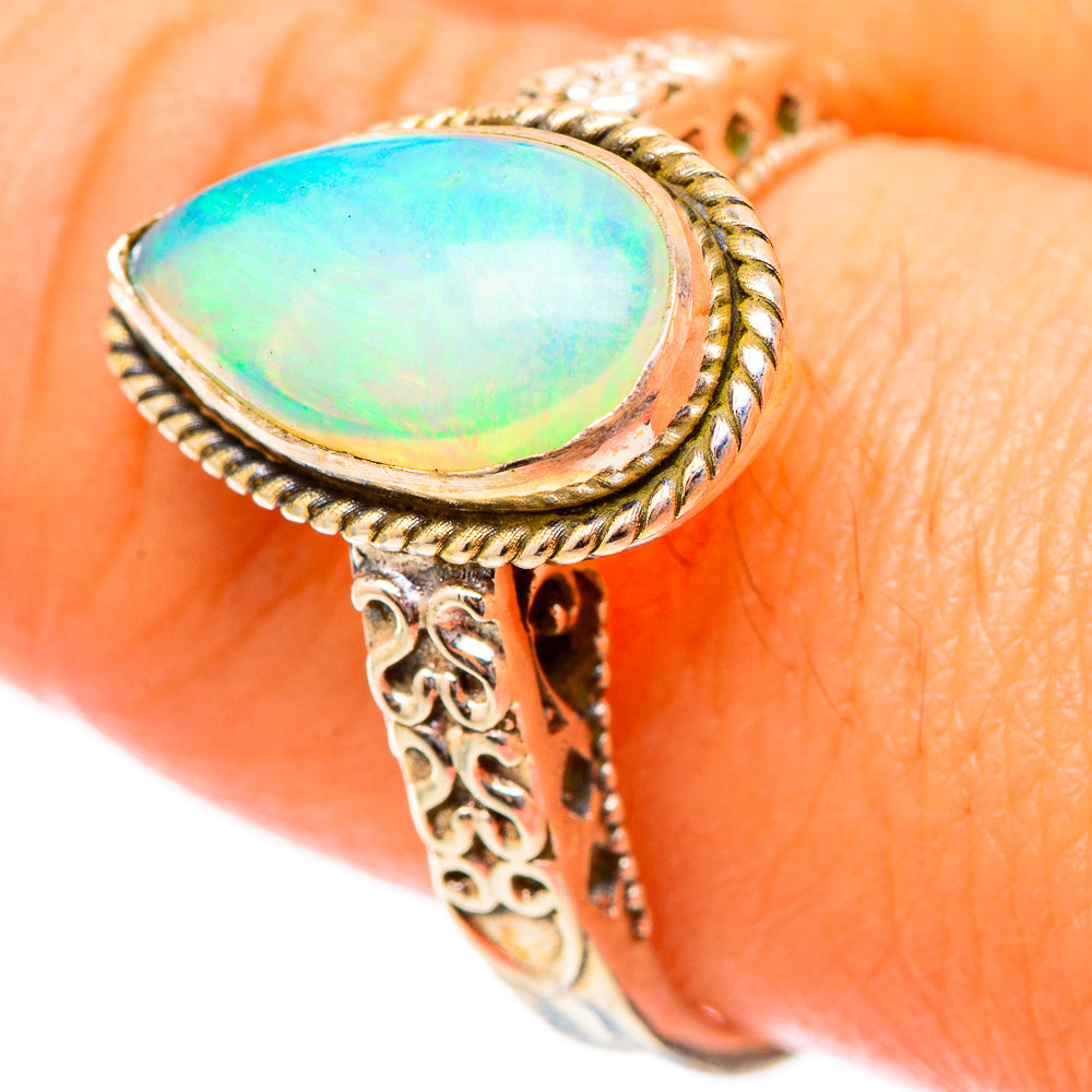 Ethiopian Opal Rings handcrafted by Anasilvercos - RING117484