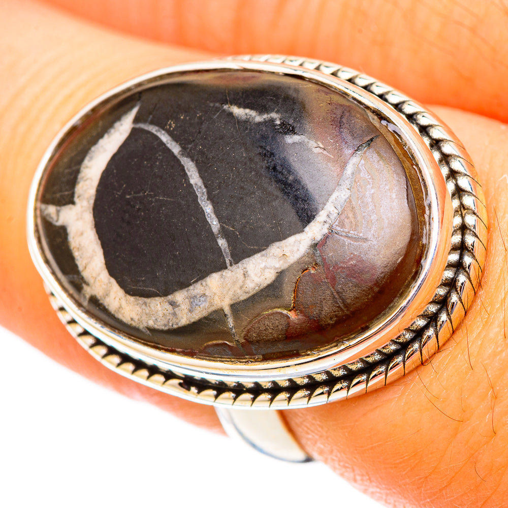 Septarian Geode Rings handcrafted by Anasilvercos - RING117493