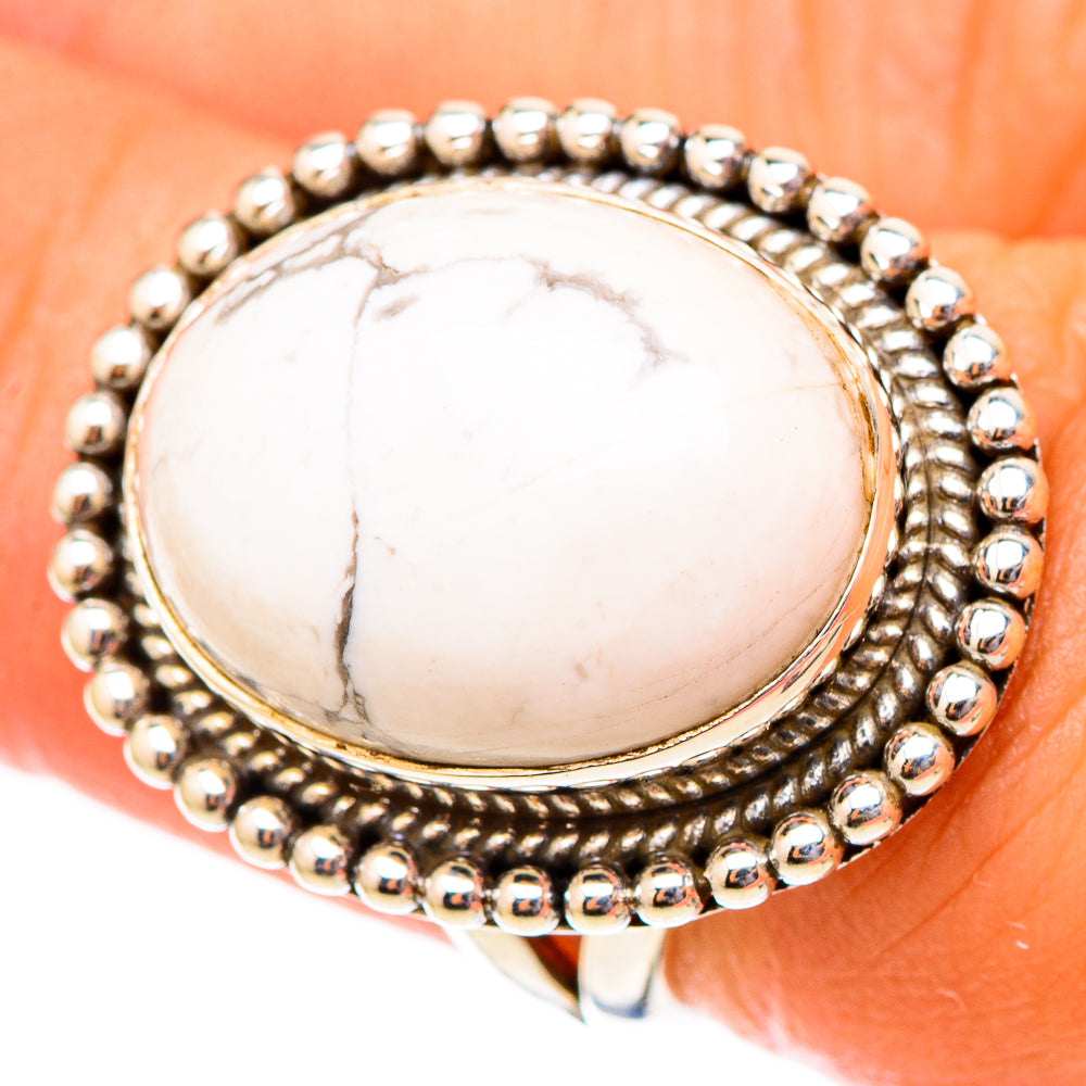 Howlite Rings handcrafted by Anasilvercos - RING117505