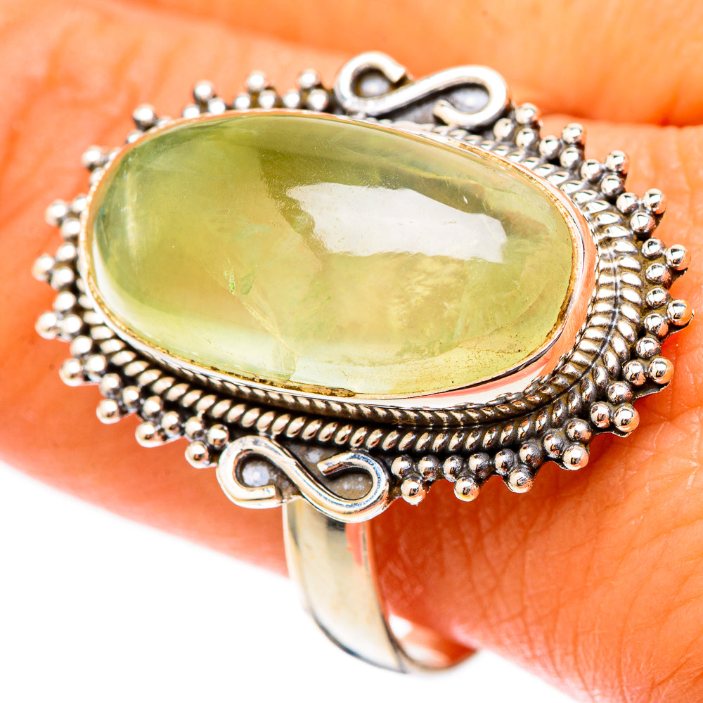 Prehnite Rings handcrafted by Anasilvercos - RING117515
