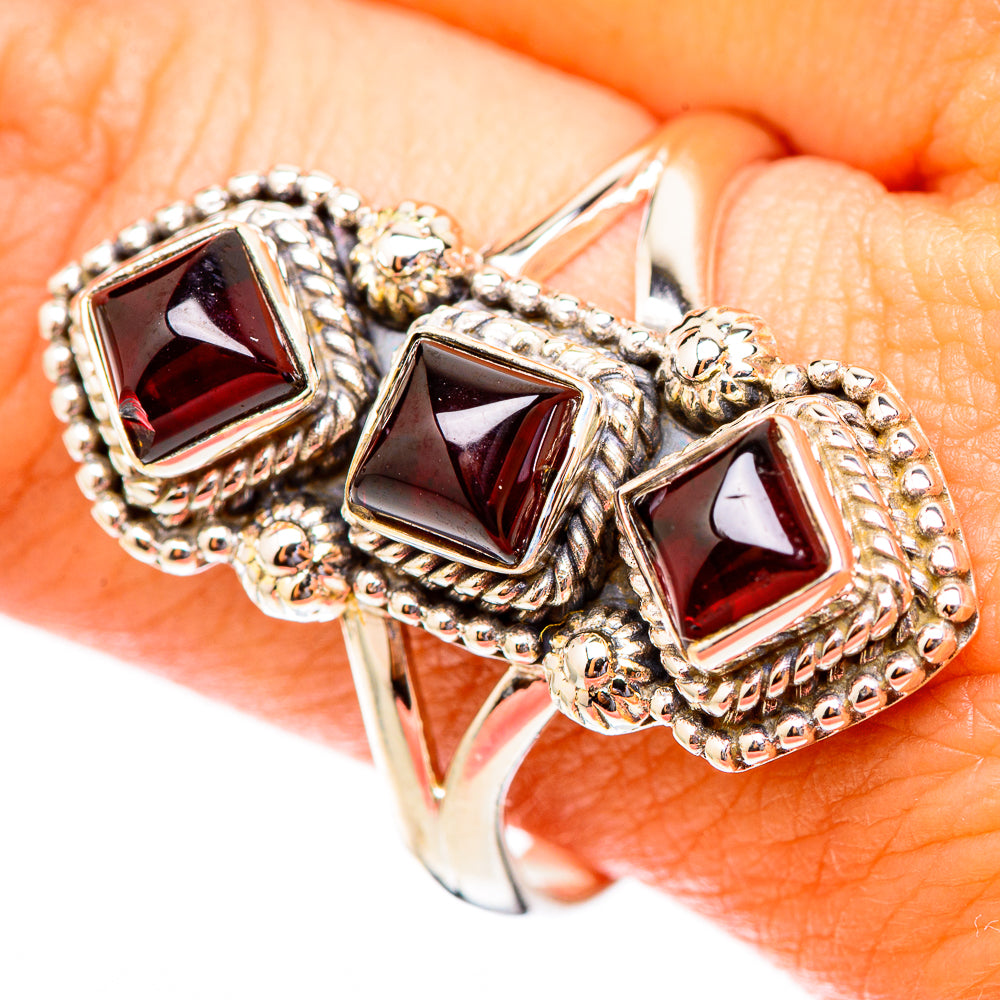 Garnet Rings handcrafted by Anasilvercos - RING117522