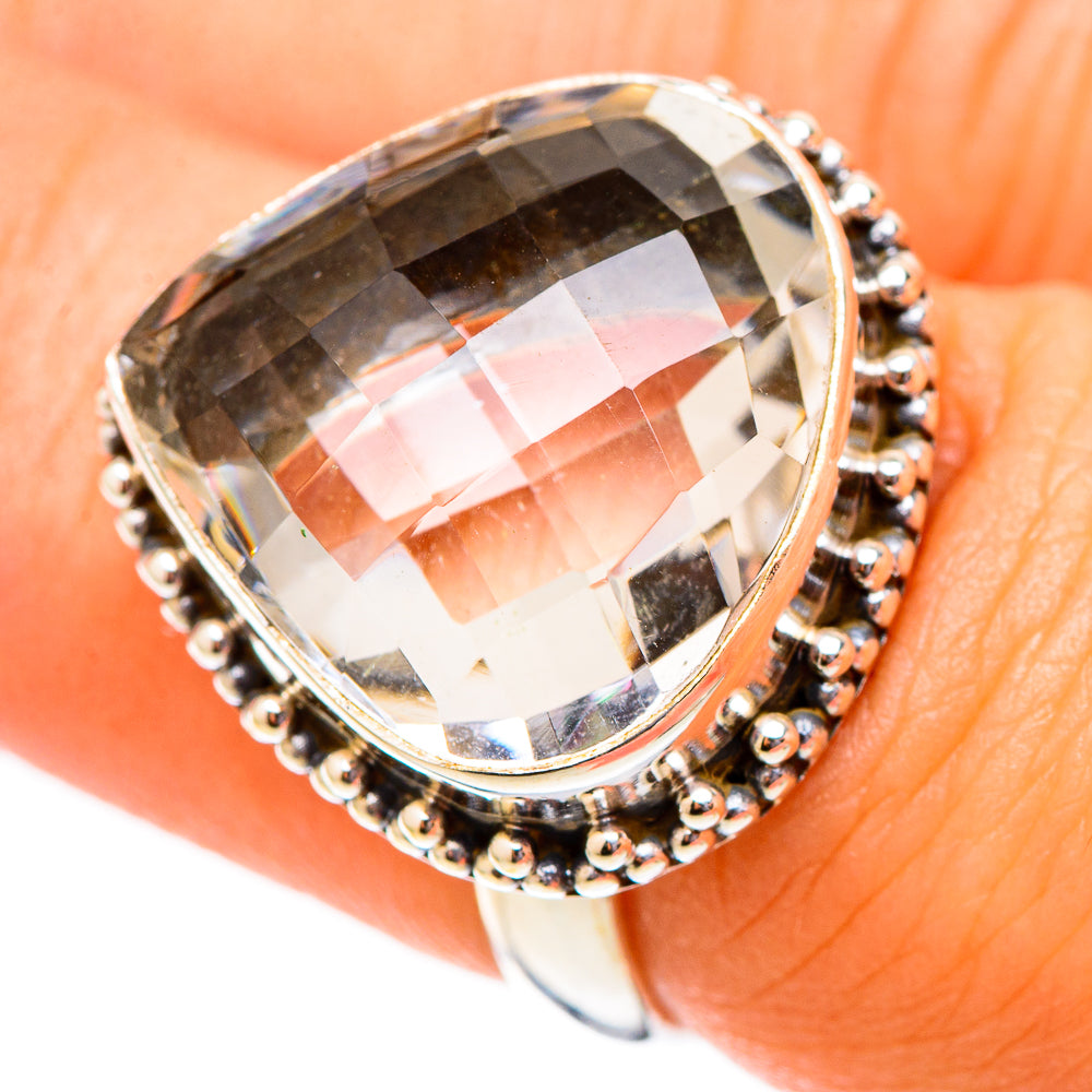 White Quartz Rings handcrafted by Anasilvercos - RING117538