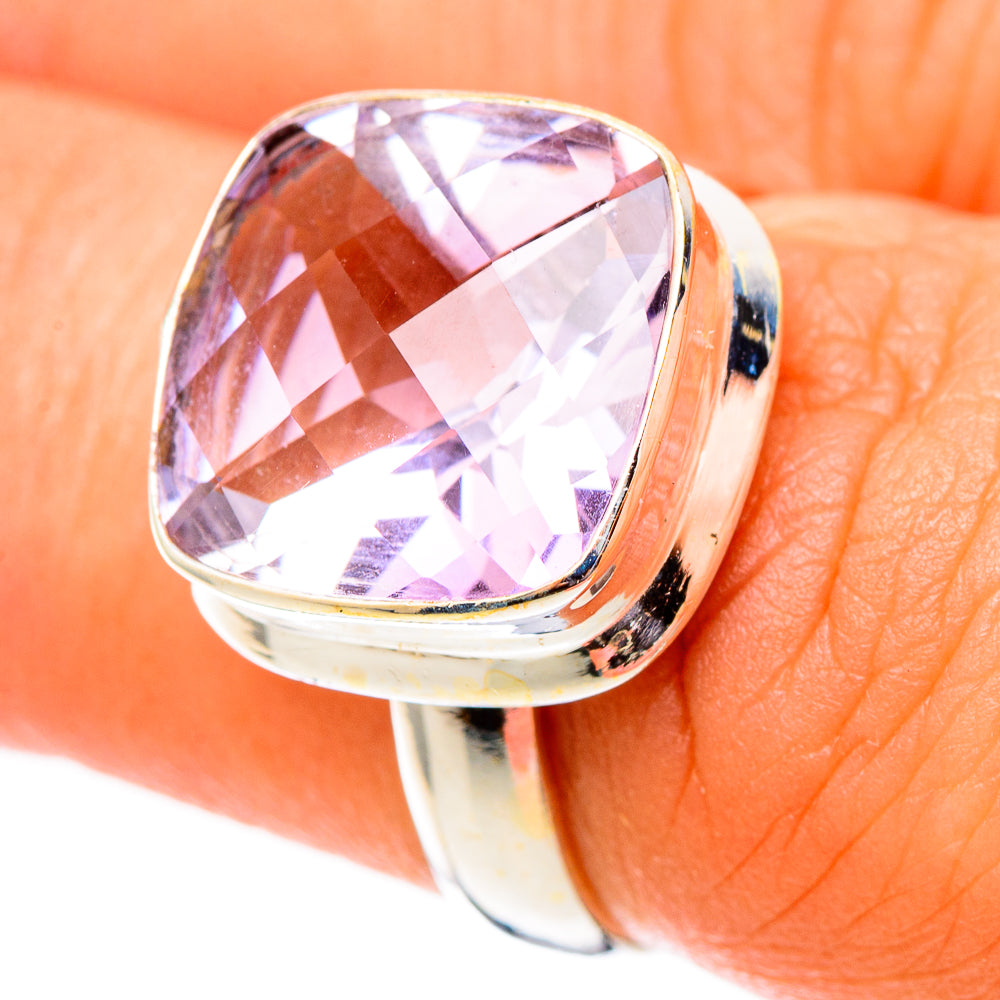 Pink Amethyst Rings handcrafted by Anasilvercos - RING117549