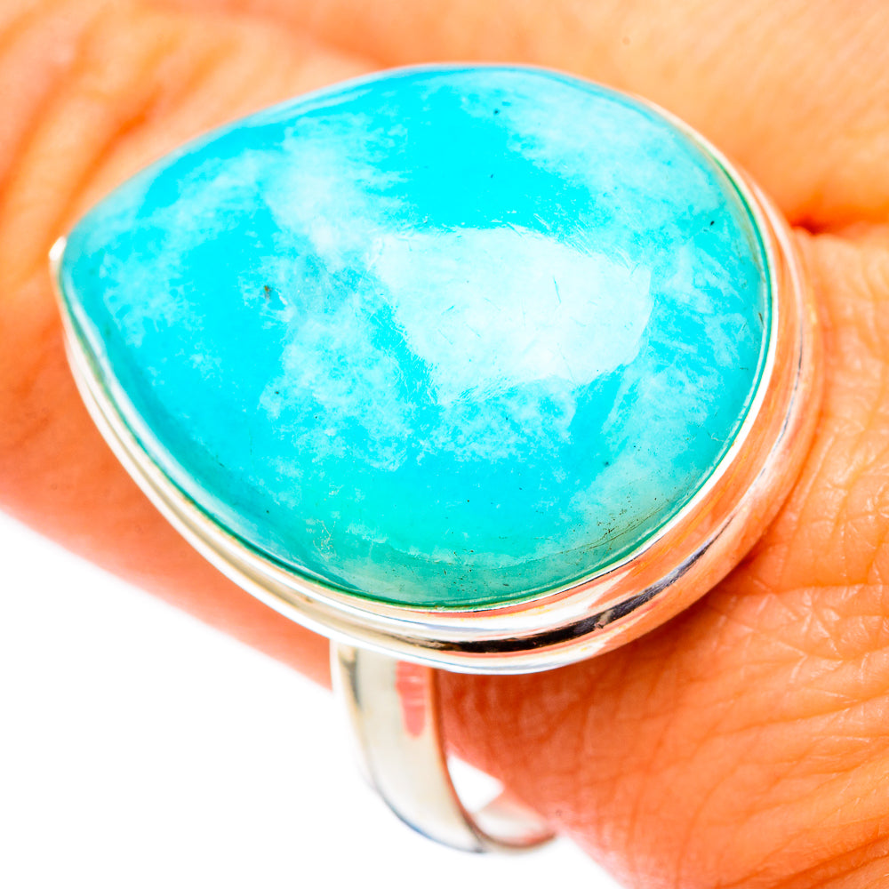 Peruvian Amazonite Rings handcrafted by Anasilvercos - RING117562
