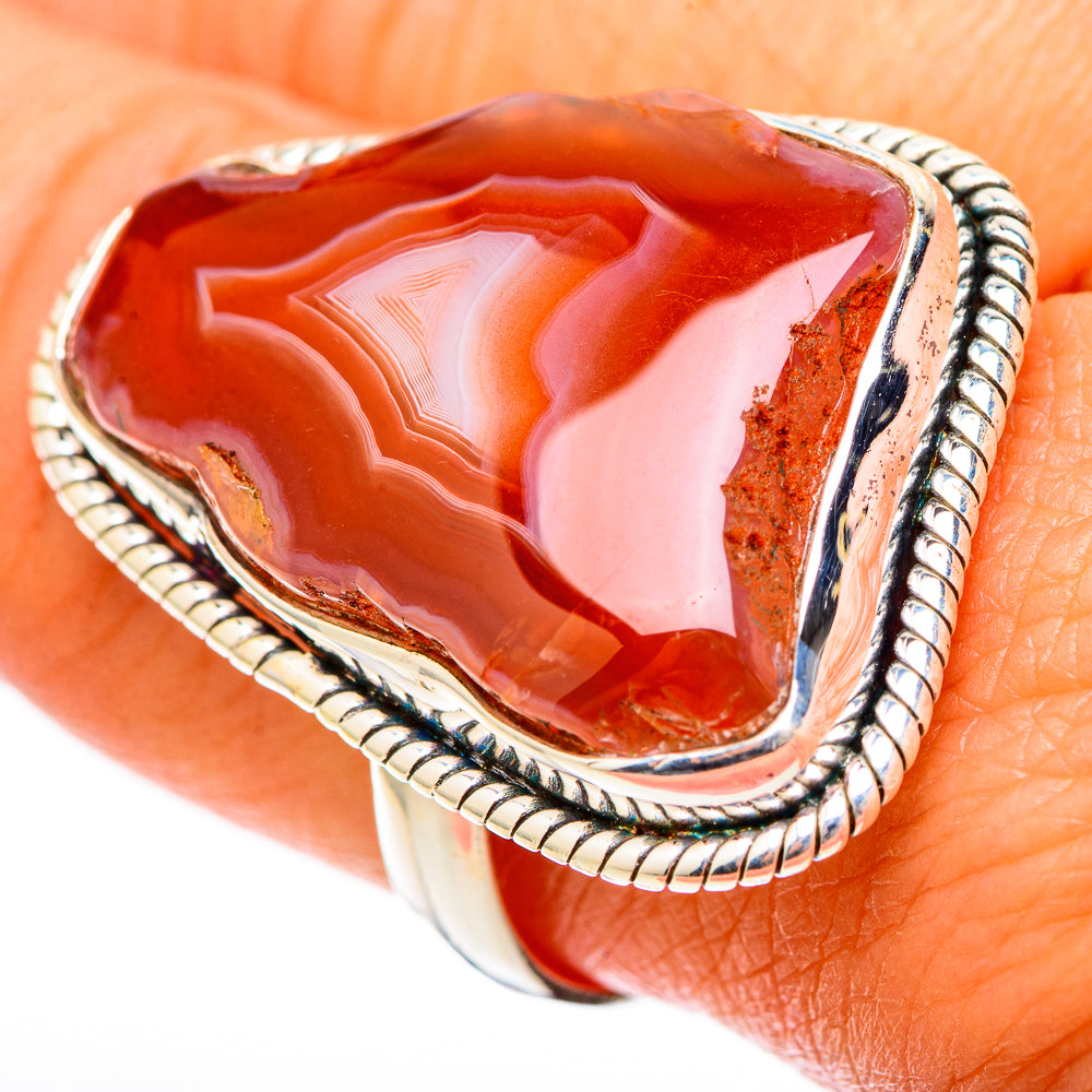 Botswana Agate Rings handcrafted by Anasilvercos - RING117578